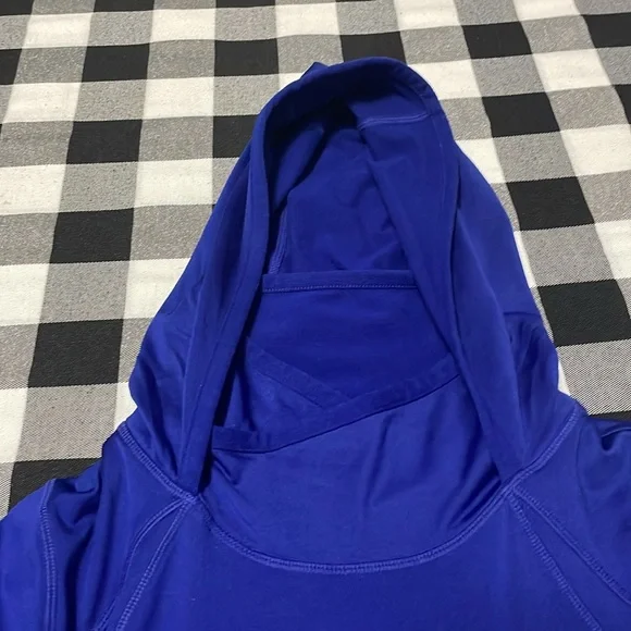 Athleta Plush Tech Hoodie 3.0 SAPPHIRE BLUE #721643 Size Medium Tall MT - Picture 14 of 14